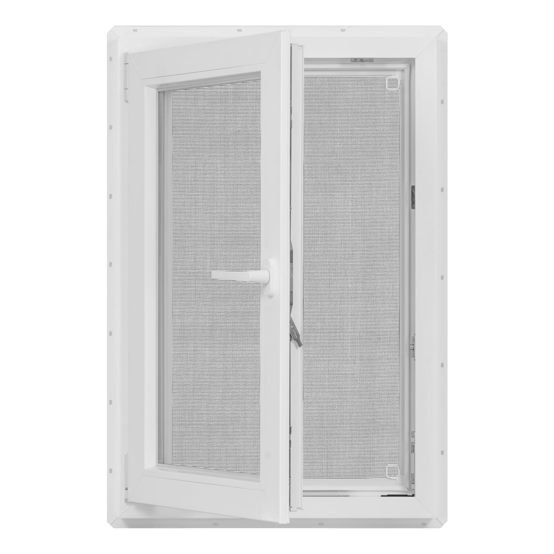 24 in. x 36 in. White Vinyl Double-Pane LowE3 Insulated Tilt & Turn European Window
