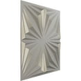 thumbnail image 2 of Ekena Millwork 19 5/8"W x 19 5/8"H Asher EnduraWall Decorative 3D Wall Panel, Textured Metallic Silver (Covers 2.67 Sq. Ft.), 2 of 5