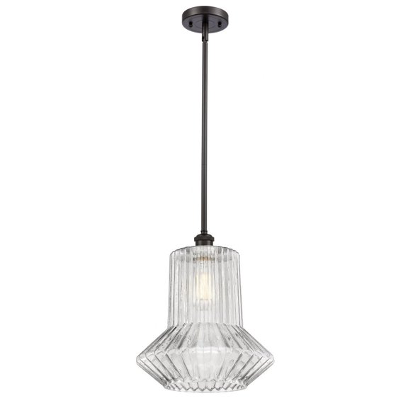 516-1S-OB-G212-LED-Innovations Lighting-Springwater - 3.5W 1 LED Mini Pendant In Industrial Style-14 Inches Tall and 12 Inches Wide Oil Rubbed Bronze