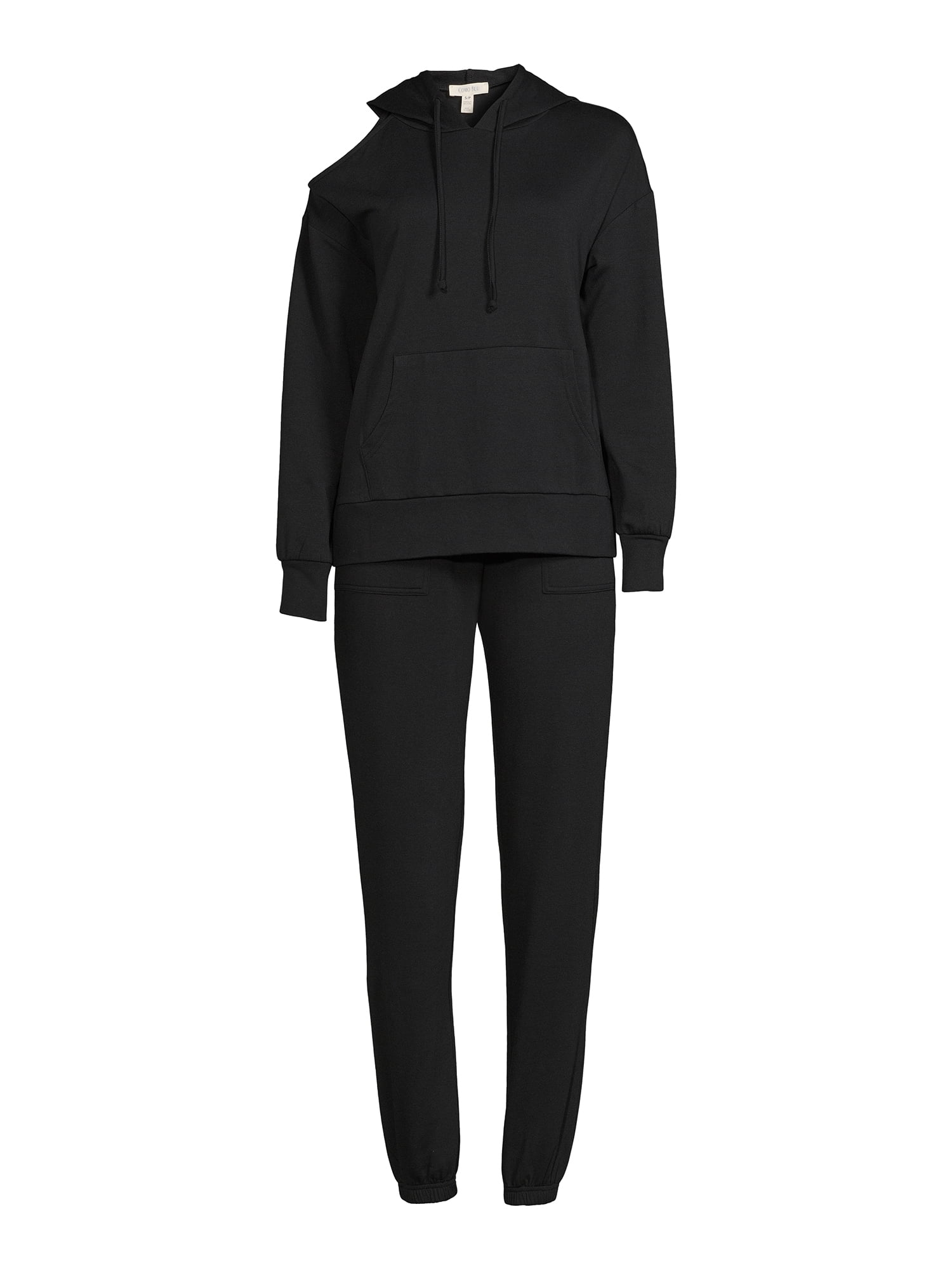 Como Blu Women's Athleisure Cold Shoulder Hoodie and Joggers Set, 2-Piece