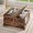 Rustic Brown, variant on oneinmil Farmhouse Coffee Table with Storage Organizer, Square Coffee Tables with Large Storage Space, Center Table for Living Room, Bedroom, Home Office, White
