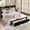 Black, variant on Rattan Platform Bed Frame with Storage Drawer & LED Lights, Headboard Shelf & Charging Station – No Box Spring – Full/Queen/King