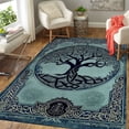 thumbnail image 7 of Celtic Tree of Life Rectangle Area Rug – Indoor/Outdoor – for Living Room, Bedroom, Hallway – Modern Home Decor Carpet – Non-Slip Backing – Machine Washable, 7 of 7