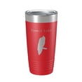 thumbnail image 1 of Beseck Lake Map Tumbler Travel Mug Insulated Laser Engraved Coffee Cup Connecticut 20 oz Red, 1 of 1
