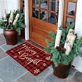 thumbnail image 3 of Christmas Door Mat Outdoor for Front Door Decorations , Merry and Bright Red Buffalo Plaid Doormat,Winter Christmas Holiday Welcome Floor Mat Rug Entryway for Front Porch Farmhouse Decor, 30" x 17", 3 of 6