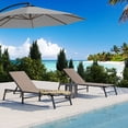 thumbnail image 4 of LAUSAINT HOME Patio Lounge Chairs Set of 2, Outdoor Folding Tanning Chaise with 5-Position Adjustable Backrest for Backyard, Poolside, 4 of 9