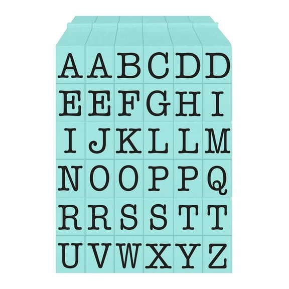 PEGZ Alphabet Stamps Clickable - Connectable American Typewriter Font Uppercase 36 Pc Large Size