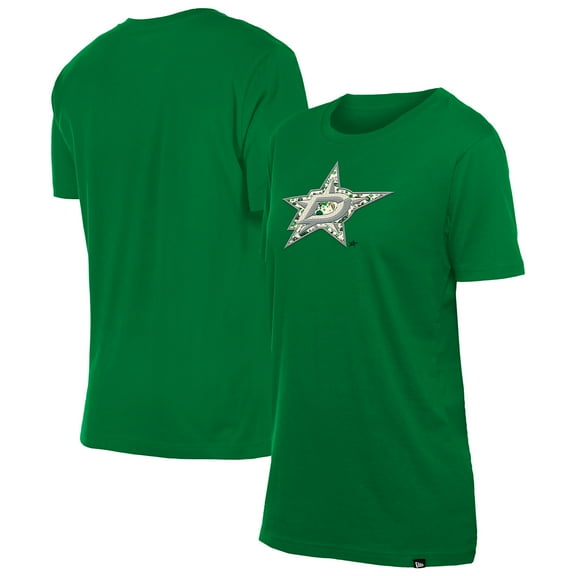 Women's-New Era Green Dallas Stars Glam Game Floral T-Shirt
