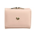 thumbnail image 5 of Huanledash Women Wallet Metal Love Heart Fashion Letter Mini Tri-fold Multi-slots Cards Pocket Short Slim Wallet Coin Purse Money Case Daily Use, 5 of 8