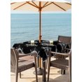 thumbnail image 3 of Outdoor Tablecloth with Umbrella Hole for Patio/Picnic/Party/Camping, Nautical Anchor Waterproof Table Cloth Square Cover Washable, Coastal Ocean Sea Textured Black (60"x 60"), 3 of 9