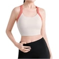 thumbnail image 2 of TARIENDY Womens Sports Bra Padded Longline Yoga Crop Tops High Impact Workout Bras Full Coverage High Support Sports Bras White M, 2 of 5