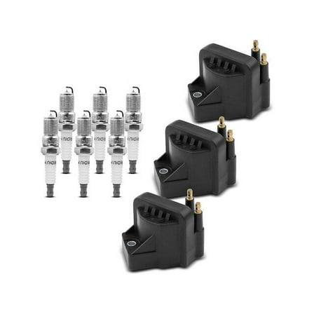 Ignition Coil Set with Spark Plugs 3 - Compatible with 1997 - 2005 Chevy Venture 3.4L V6 1998 1999 2000 2001 2002 2003 2004