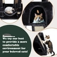 thumbnail image 5 of Amolife 65.7" Large Cat Tree and Tower Condo for Cats with 2 Scratching Boards, Hammock & Post, Dark Blue, 5 of 12
