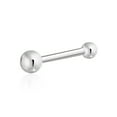 thumbnail image 1 of 14k White Gold Nose Ring Tiny Ball Micro Stud Piercing Body, 1 of 4