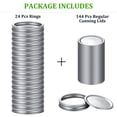 thumbnail image 6 of Livease 144 Regular Mouth Canning Lids & 24 Rings, 70mm Mason Jar Lids & Bands for Kerr Jars, Ball, 6 of 9