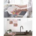 thumbnail image 5 of Light Pink Spring Easter Kitchen Dish Towels for Drying Dishes Set of 2, Bunny Eggs Floral Botanical Waffle Weave Microfiber Hand Tea Bathroom Towels Quick Dry & Absorbent Towel 15.7x23.6, 5 of 7