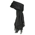 thumbnail image 1 of Gravity Threads 100% Pashmina Soft Shawl Wrap Scarf, Black, 1 of 2