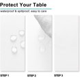 thumbnail image 4 of White Square Tablecloth - Waterproof and Spillproof Washable Fabric Table Cloth for Dining Room Kitchen, 60 x 60 Inch, 4 of 6