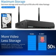 OHWOAI 10 Channel 3K 5.0MP 1536P Network Video Recorder NVR Recorders with Built in WiFi Recorder
