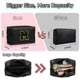 thumbnail image 2 of Bolsa de maquillaje con iniciales TOPEAST, personalizada con cremallera, bonita bolsa de maquillaje, de piel sintética, impermeable, ideal como regalo de cumpleaños para mujer, ideal para chicas (Negr, 2 of 5
