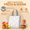 thumbnail image 5 of White Ballerina Swan Pattern Insulated Lunch Bag for Women & Adults,Large Portable Soft Cooler Lunch Bag,Thermal Food Storage Tote with Pearl Cotton,8.66L,8.75x5.75x9.5 Inch, 5 of 6