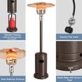thumbnail image 4 of Yardi Yard Garden Propane Standing LP Gas Steel Accessories Heater-Bronze, Heat Lamp, Outdoor Heater for Home and Residential, 4 of 9