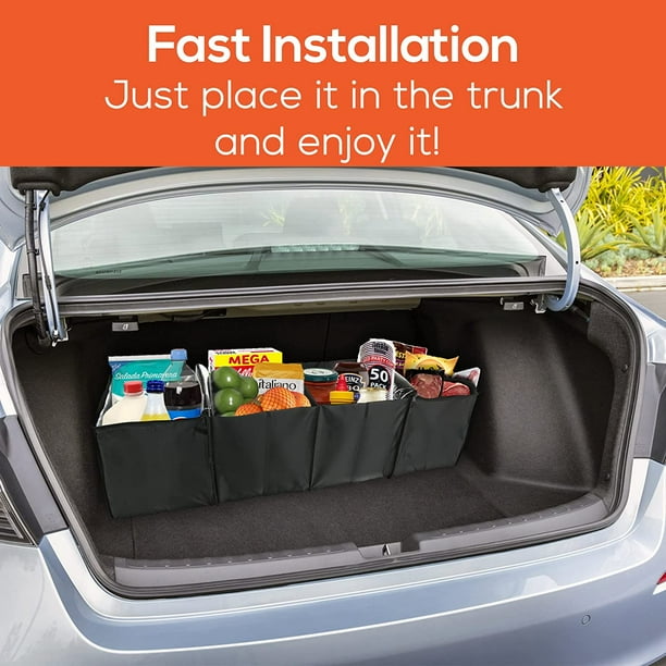 Car trunk organizer with 2024 cooler extra large collapsible auto