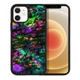 thumbnail image 1 of FINCIBO Soft Rubber Protector Cover Case for Apple iPhone 12 / 12 Pro 6.1" 2020 (NOT FIT Apple iPhone 12 Pro Max 6.7" 2020/iPhone 12 mini 5.4" 2020), Purple Green Galaxy Marble, 1 of 5