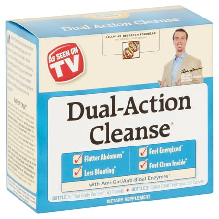 Cellular Research Formulas Dual Action Cleanse Tablets, 150 (Best Laxative For Master Cleanse)