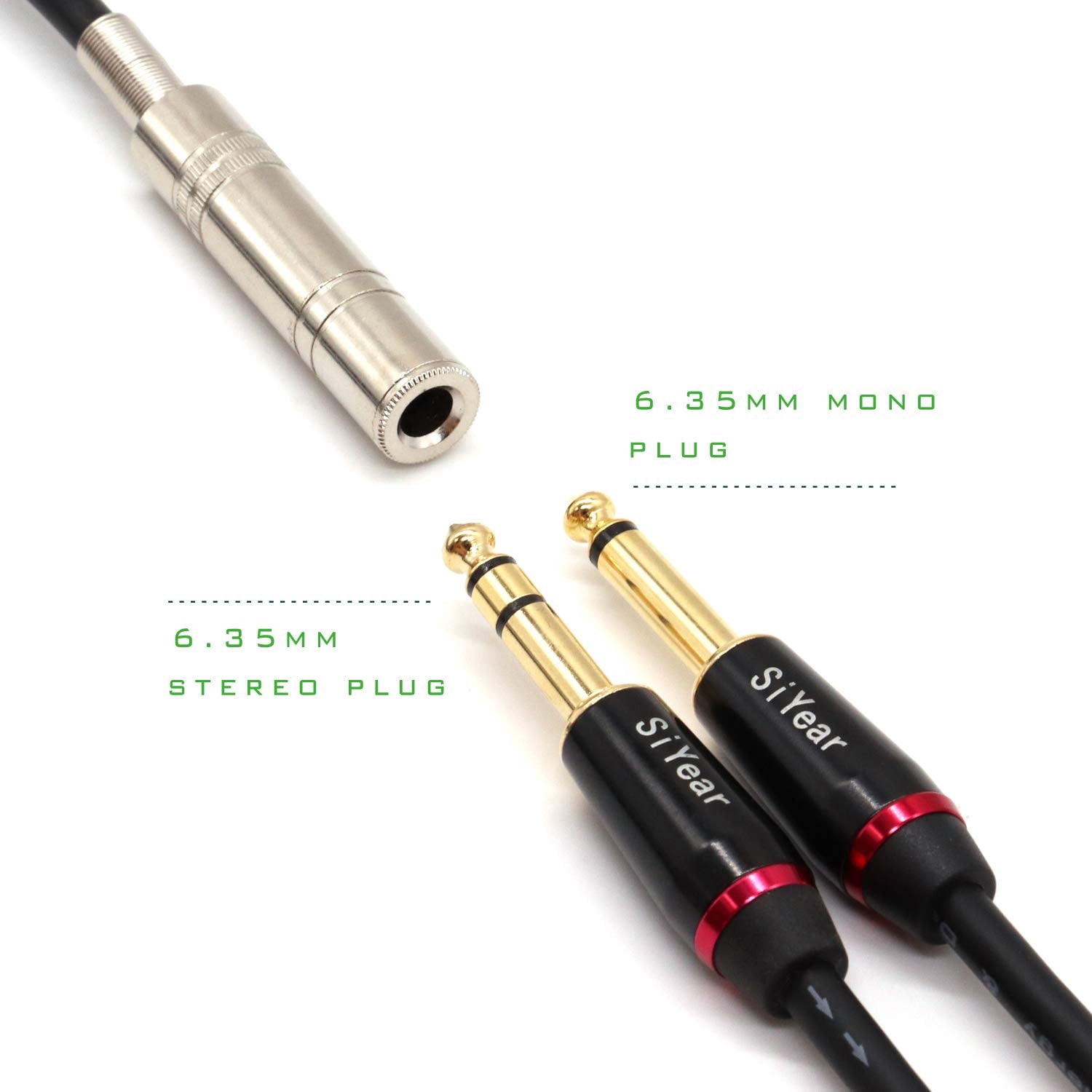 6.35 mm 1/4" Female to XLR Male Adapter Cable,Quarter inch TS/TRS to XLR 3 Pin Interconnect Cable (10Feet)