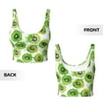 thumbnail image 3 of Sikiie Green Kiwi Print Strappy Sports Bra for Women Padded Push Up Sports Bra Athletic Running Sports Bra Workout Bra Yoga Bra, 3 of 5