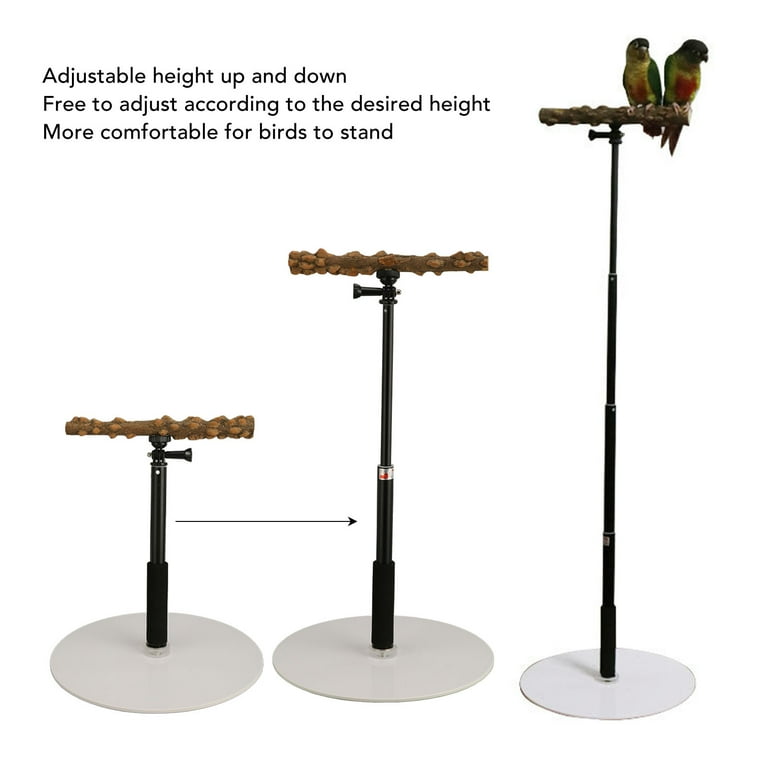 Adjustable Bird Perch Stand Portable Detachable Parrot Training