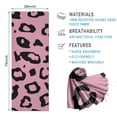 thumbnail image 2 of Pink and Black Of Leopard Print Hot Yoga Mat Towel Non Slip for Hot Yoga - Quick-Drying Yoga Mat Cover with 4 Corner Pockets with Travel Bag - Hot Yoga Towel Non Slip 74"x26", 2 of 6