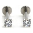 thumbnail image 5 of Dsseng 2 Pcs Stainless Steel Lip Ring Piercing Jewelry Charms Rhinestone Lips Studs, 5 of 5