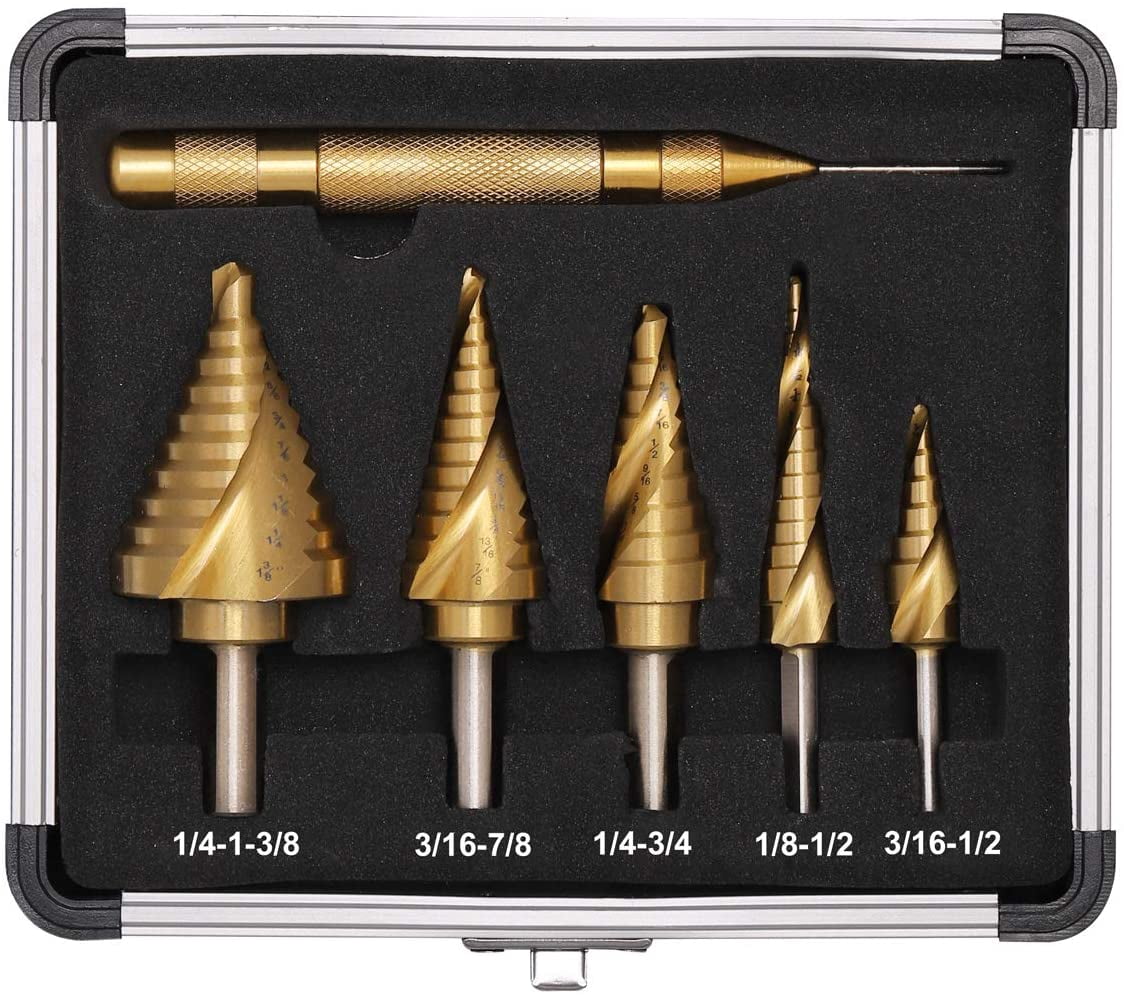 Details about   US 6Pcs HSS Countersink Drill Bit Set Kit Quick Change Hex Shank Screw Tools New 