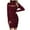 Wine, variant on cfhntfmh Bodycon Dresses for Women Fall Comfy Long Sleeve Knit Sweater Dress Cutout Cocktail Party Slim Mini Dress