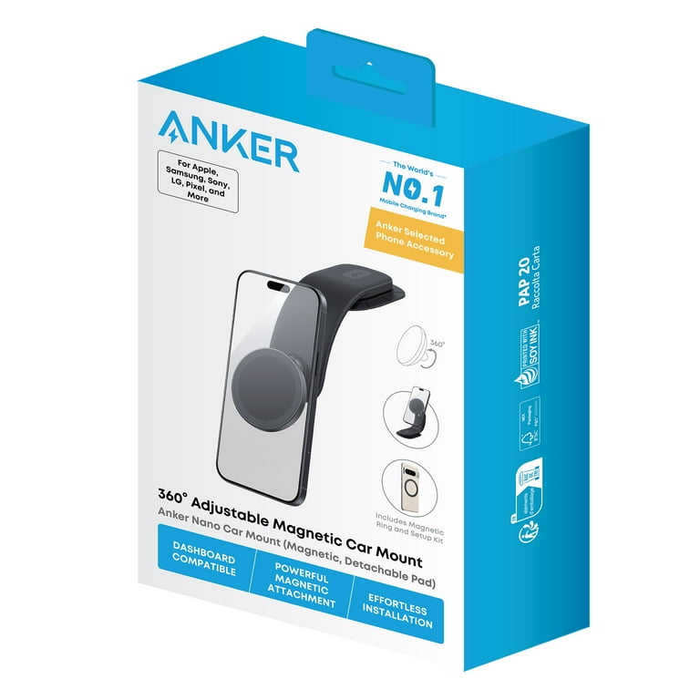 Anker Magsafe Car Mounts Anker Nano Car Mount (Magnetic, Detachable Pad)  Anker US