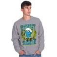 thumbnail image 3 of The Smurfs Kanji Street Scholar Men Big & Tall Sweatshirt Brisco Brands 3X, 3 of 5