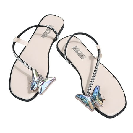 

Cglfd Fashion Women Beachladies Beach Flip-Flat Flat Heel Butterfly Beach Shoes