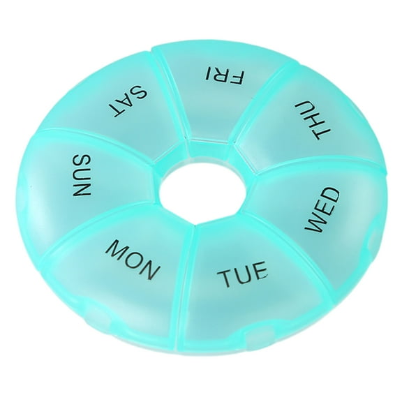 7-Day Pill Organizer - Rainbow Colors, Detachable, Portable Medication Storage