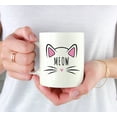 thumbnail image 3 of Koyal Wholesale Funny Cat Lover Ceramic Coffee Mug, Meow, 3 of 5