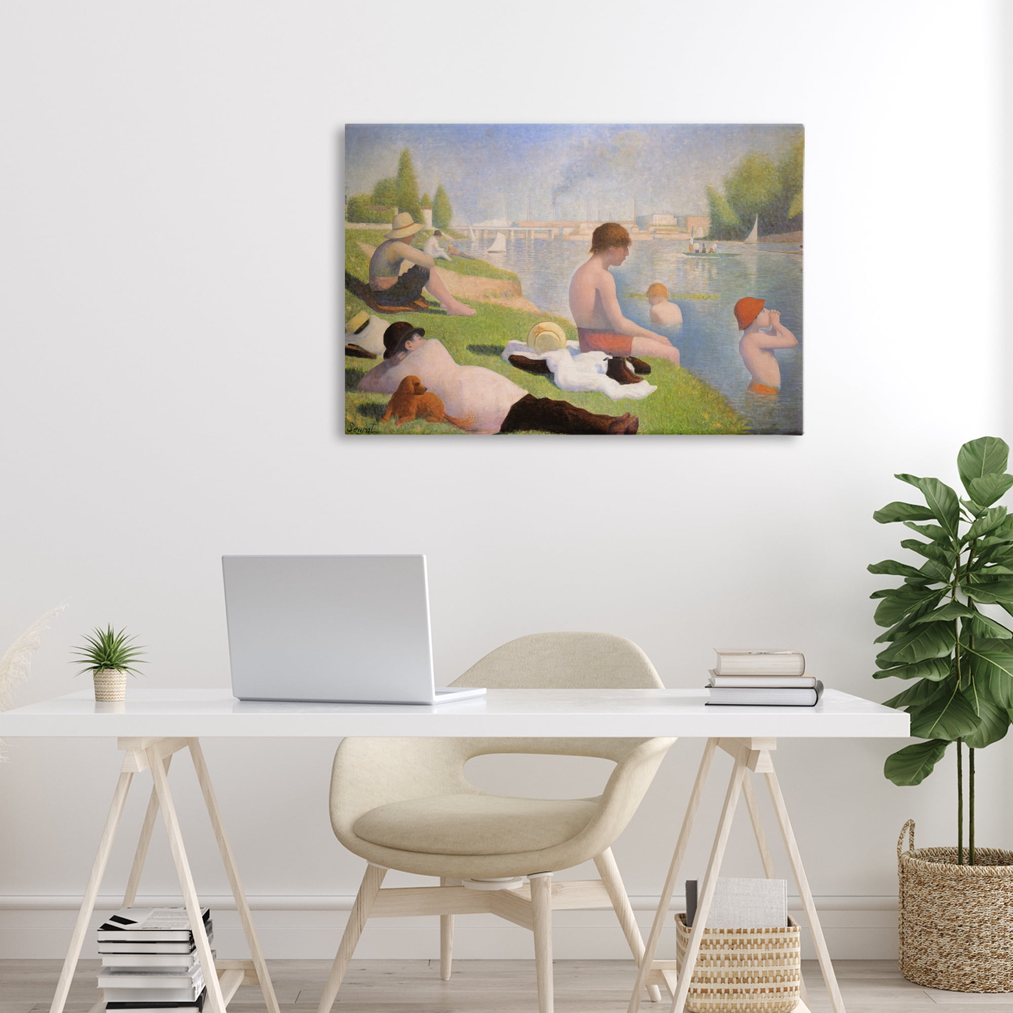 Stupell Industries Afternoon Bathers Georges Seurat Canvas Wall Art, design by Georges Seurat
