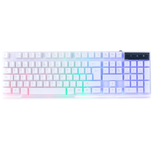 Teclado Orzly RX-250 Blanco RGB Cableado Gaming