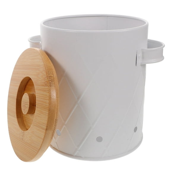 MLINS Onion Garlic Potato Storage Container with Bamboo Lid Keeps Vegetables Fresh in Kitchen 7.5 x 5.2 x 10.8 inches