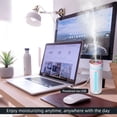 thumbnail image 6 of Portable Small Cool Mist Air Humidifiers 300ML, USB Desktop Mini Humidifier for Car, Bedroom, Baby Room, Plants, Office with Auto Shut Off & Night Light, 2 Spray Modes, Super Quiet Humidifier (White), 6 of 8