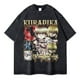 thumbnail image 3 of Killua Zoldyck-camisetas de algodón para hombre, ropa de calle Vintage lavada, camiseta de Anime, Manga corta, Harajuku, troupé Phantom, Tops, 3 of 5