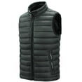 thumbnail image 2 of SHTXOZHI Men's Winter Puffer Vest Stand Collar Sleeveless Jacket Lightweight Down Outerwear, 2 of 7