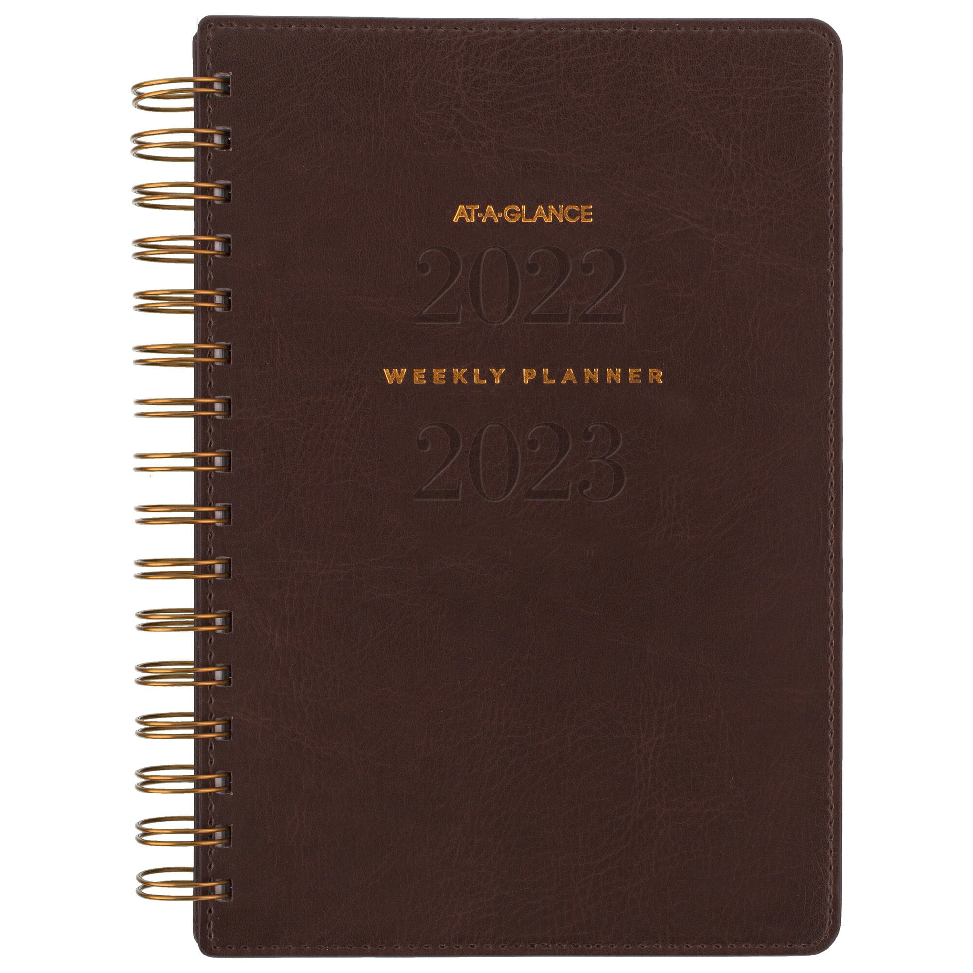 AT-A-GLANCE Signature Collection Academic 2022-2023 Weekly Monthly Planner, Brown, Small, 5 1/2' x 8 1/2'