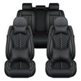 thumbnail image 4 of Tuqiang Car Seat Covers Leather Set for SEAT for Ateca/Cupra 2016-Present Airbag Compatible Luxury Leather Seat Covers Set with Pollow and Headrest Black, 4 of 6