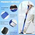 thumbnail image 6 of with EVA Handgrips &Foot Loop Long Leg Lifter Strap Mobility Aids Tool-Grey, 6 of 8
